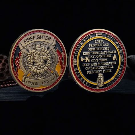 Firefighter Commemorative Coin Firefighter Memorial Temu Australia