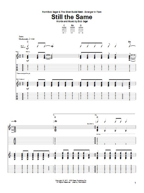 Still The Same by Bob Seger - Guitar Tab - Guitar Instructor