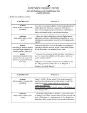 Final Project Part One Milestone Two Analysis Worksheet Yrg