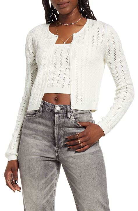 Bp Cable Knit Tank And Cardigan Set Nordstrom