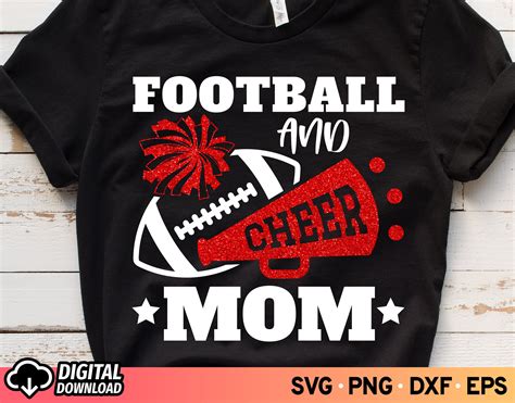 Football And Cheer Mom Svg Football Mom Svg Cheer Megaphone Etsy