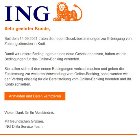 Ing Diba Phishing Aktualisierung Des Online Banking Anti Spam Info