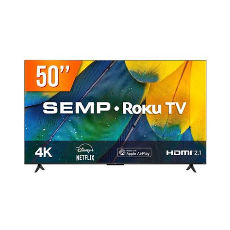 Smart TV Semp 50 Polegadas LED 4K WiFi KaBuM