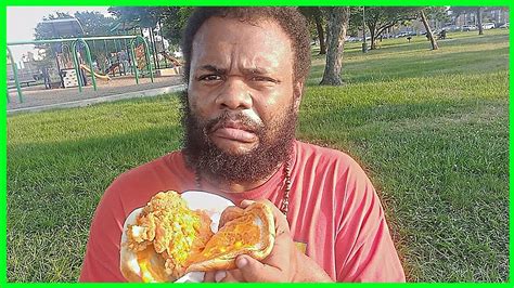 Black Man Eats Popeyes Buffalo Ranch Chicken Sandwich Youtube