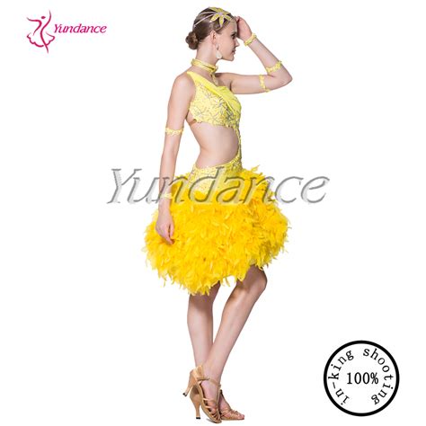 2016 Sexy Yellow Dancing Competition Latin Dance Dresses L 1033 Buy