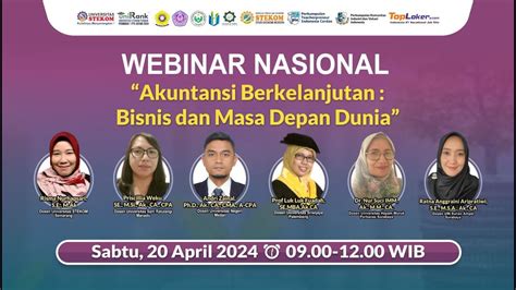 WEBINAR NASIONAL Akuntansi Berkelanjutan Bisnis Dan Masa Depan Dunia