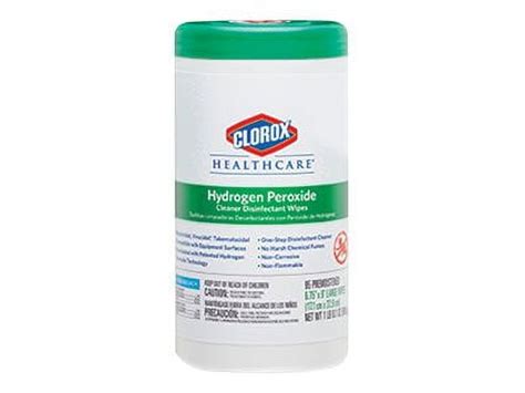 Clorox Healthcare Hydrogen Peroxide Cleaner Disinfectant Wipes 95 Wipescanister Clo30824