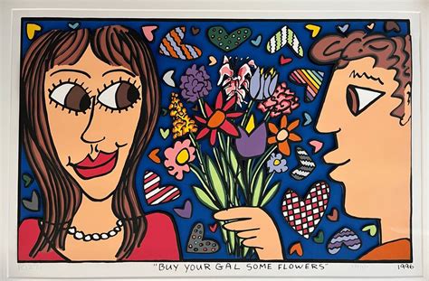 James Rizzi 1950 2011 [ 3d] James Rizzi ♥ Buy Your Gal Some Flowers Xxl 3d Framed