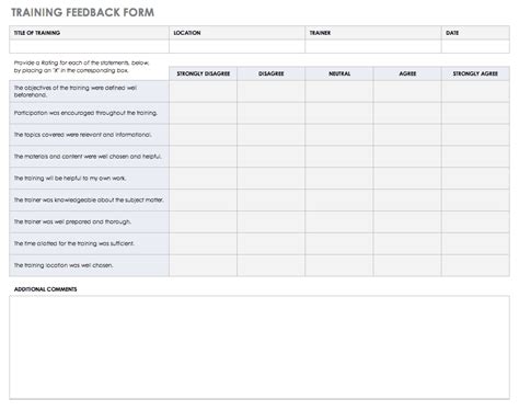 Free Feedback Form Templates Smartsheet