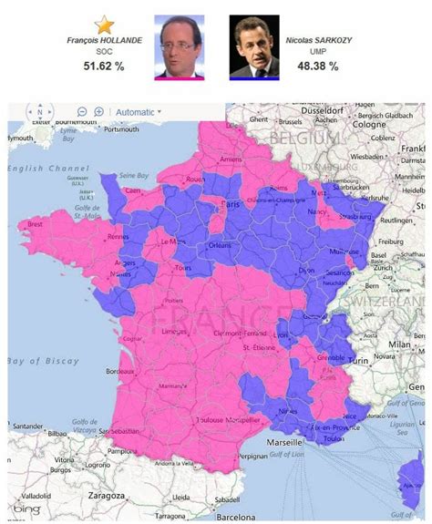 Les cartes des résultats des élections en France depuis 1994 Articque