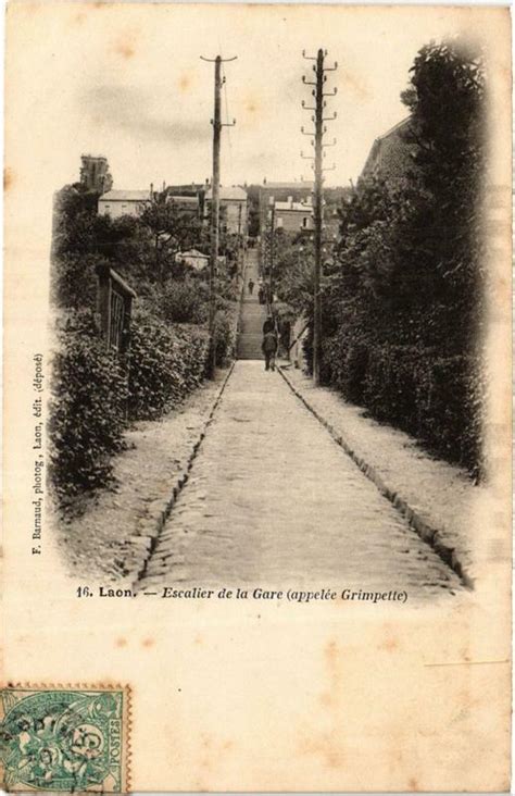 Laon Escalier de la Gare à Laon Cartorum