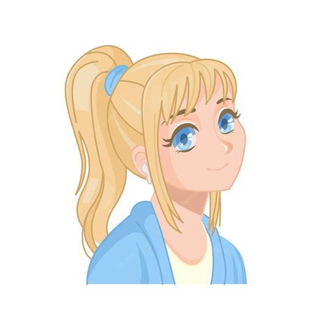 Pretty Blonde Girl Cartoon