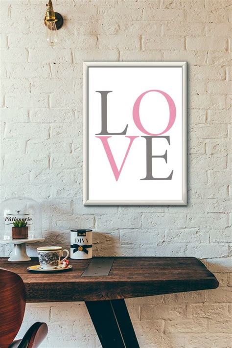 Quadro Decorativo Love Wallze