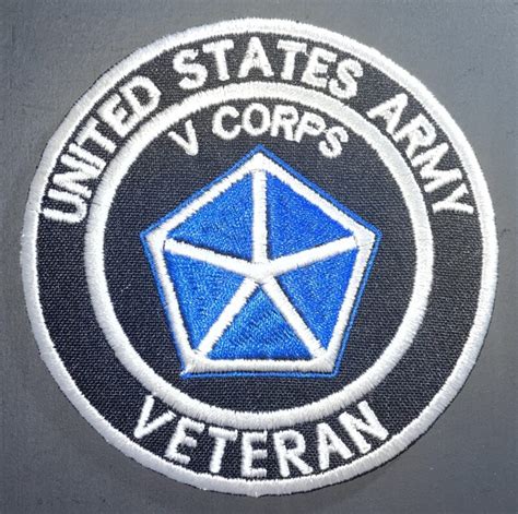 Us Army V Corps Veteran Patch Decal Patch Co