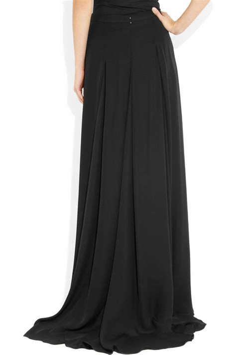 Lyst Derek Lam Silkgeorgette Maxi Skirt In Black