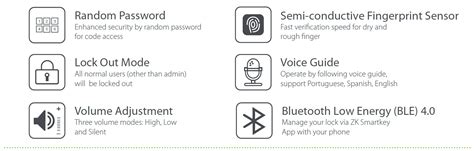 Zkteco Fingerprint Smart Lock Al B Open W Password Touch Screen And