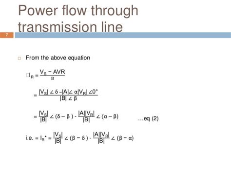 Power Flow Through Transmission Line