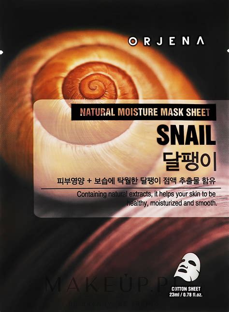 Orjena Natural Moisture Snail Mask Sheet Maska W P Achcie Ze Luzem