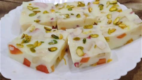 Ghass Ka Halwa China Grass Ka Halva Easy Dessert Recipe Agar Agar Pudding Milk Pudding