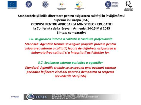 Proiectul Dezvoltarea și consolidarea culturii calității la nivelul