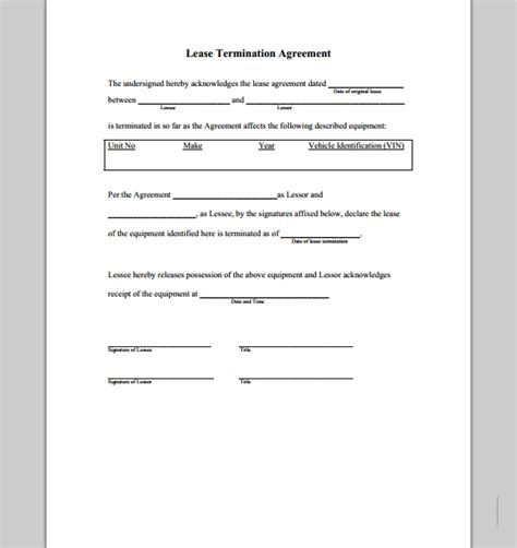 Short Rental Agreement Template Word