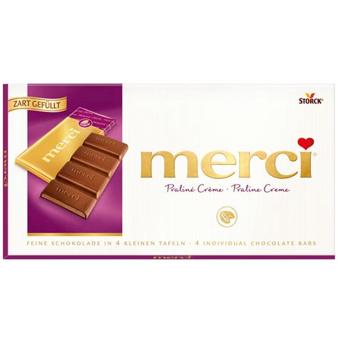 Merci Tafelschokolade Praliné Crème 108g Online Kaufen Im World Of