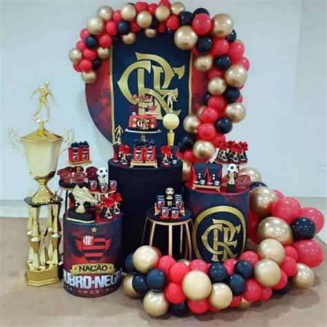 Bexiga Metalizada Bal O Liso Futebol Decora Ao Flamengo