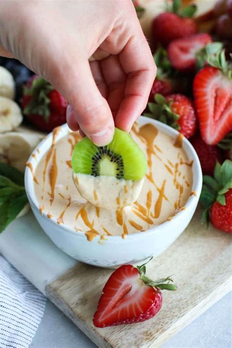 Easy Peanut Butter Yogurt Fruit Dip The Real Food Dietitians