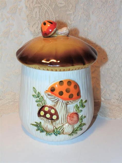 Sear Merry Mushroom Canister Medium Canister Kitchen Etsy Kitchen