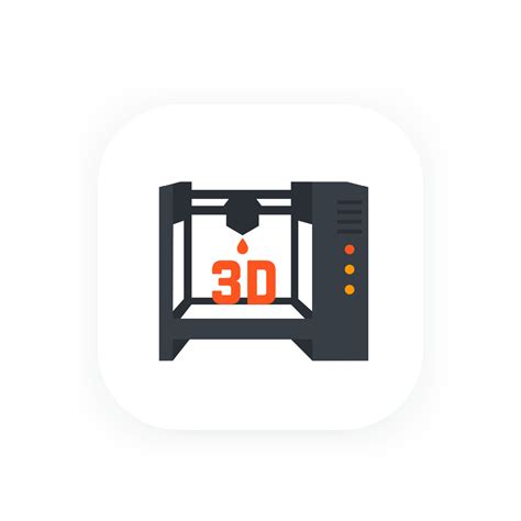 Icono De Impresora 3d Estilo Plano 6960398 Vector En Vecteezy