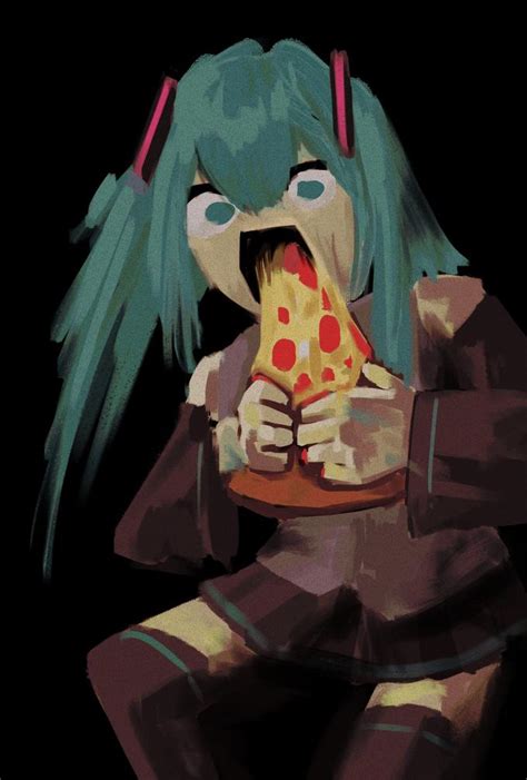 Hatsune Miku Devouring a Pizza Slice | Saturn Devouring His Son | Know ...