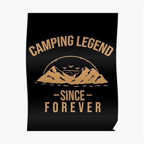 Póster Leyenda del camping desde siempre de Fallbackdown Redbubble