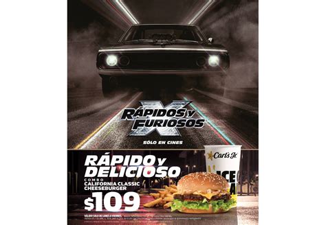 Carls Jr hace alianza con el estreno de Rápidos y Furiosos X