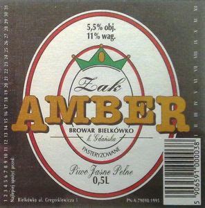 Drink Label Amber Zak Browar Amber Bielk Wko Polandcol Pl Beer