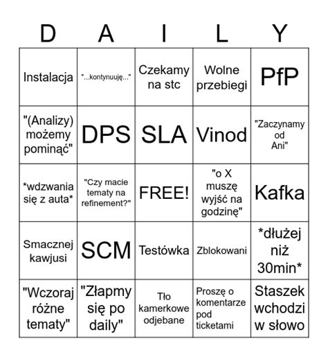 Daily Bingo Card