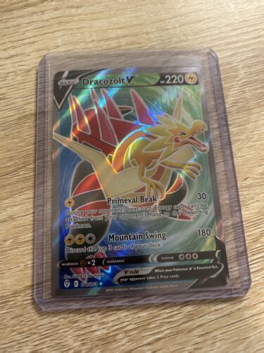 Pokemon Evolving Skies DRACOZOLT V FULL ART 178 203 NM M EBay