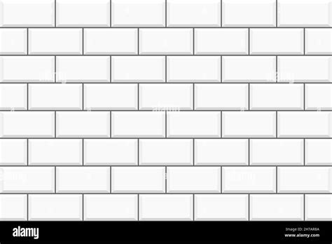 White metro tile seamless pattern. Subway brick wall background. Stone ...