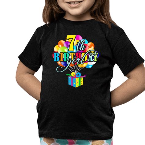 7th Birthday Girl Shirt 7 Year Old Birthday Shirt Girl 7th Birthday