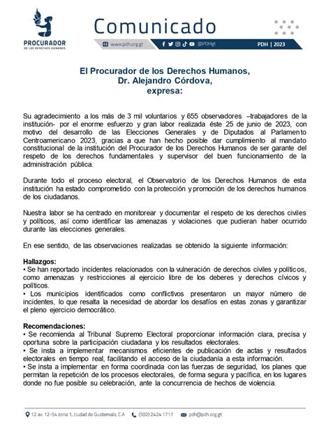 Pdh Guatemala On Twitter Comunicadopdh El Procurador De Los