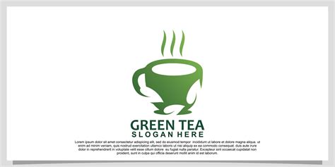 Green Tea Logo Design And Inspiration Isolated On White Background