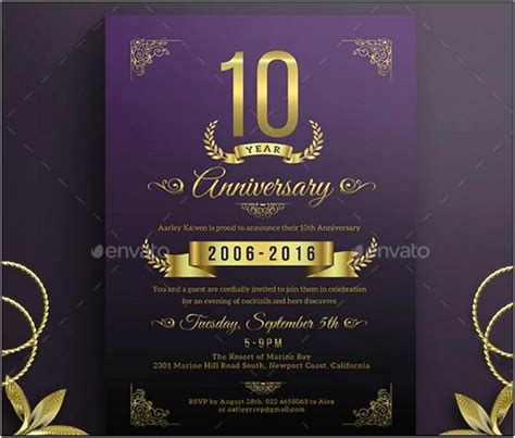 Company Anniversary Invitation Templates Microsoft Word Templates