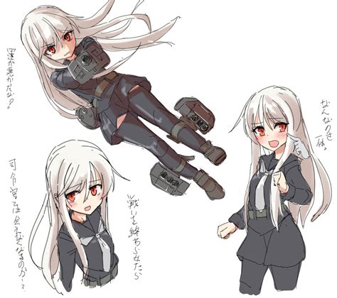 艦これ「・ω・`思いっきり遅刻しちゃった。菊月ちゃん 艦これ版深夜の真剣お絵描」comalaのイラスト