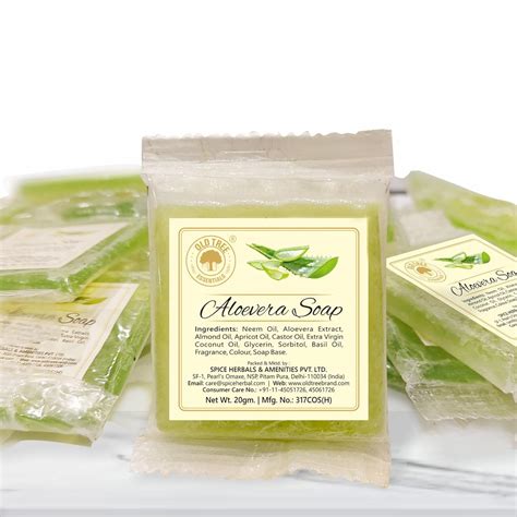 Buy Old Tree Aloe And Neem Glycerin Transparent Hotel Soap Pack Of 100