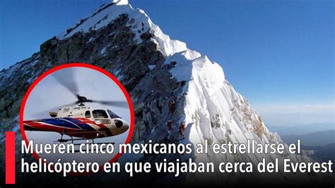 Mueren cinco mexicanos al estrellarse el helicóptero en que viajaban