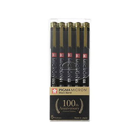 Sakura Pigma Micron Black Barrel 5 Fineliners Set Of 5 Walmart