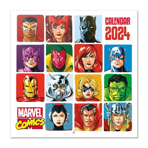 Calendario De Pared Marvel Comics Erikstore