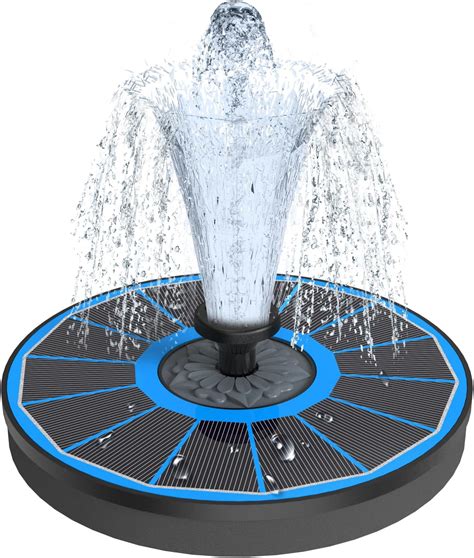 Amazon Yzert Solar Fountain Upgraded High Efficiency Glass Solar