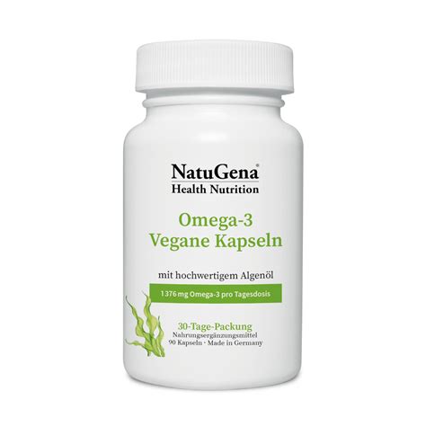 Natugena Vegan Omega Algen L Mit Epa Dha Kapseln