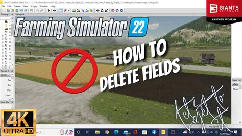 Farming Simulator 22 How To Delete Fields In Giants Editor 4k