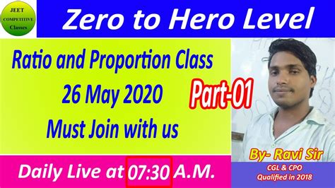 Ratio And Proportion Live Class Must Join For Basic To Advance Zero